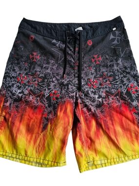 Hurley Flame Board Shorts Size 34